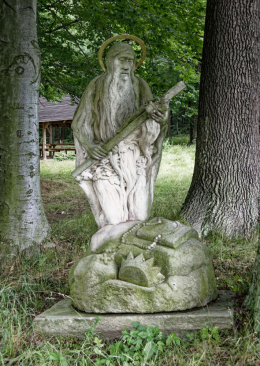 Kaplica odpustowa pw. św. Antoniego Padewskiego figura św. Onufrego Gorzanów, gmina Bystrzyca Kłodzka, powiat kłodzki, woj. dolnośląskie.