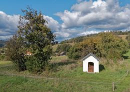 Kapliczka domkowa, murowana. Skrzynka, gmina Lądek-Zdrój. powiat kłodzki.