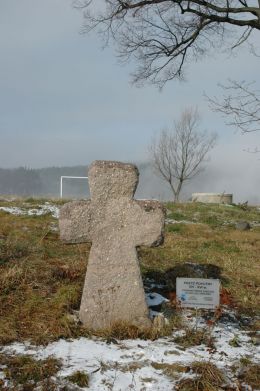 Kamienny krzyż pokutny. Pogorzała, gmina Świdnica, powiat świdnicki.
