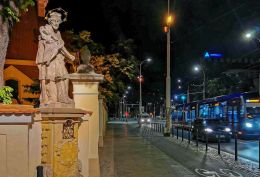 Figura św. Jana Nepomucena na Przedmieściu Oławskim, przy kościele pw. św. Maurycego. Wrocław. Wrocław.