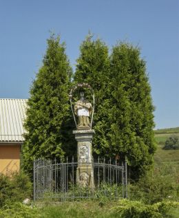 Przydrożna kapliczka z figurą św. Jana Nepomucena z 1758 r. Orawka-Zawoda, gmina Jabłonka, powiat nowotarski.