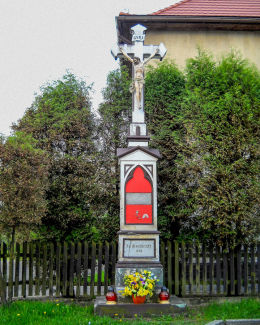 Krzyż przydrożny z 1904 r. Orzesze, Zawada, powiat mikołowski.