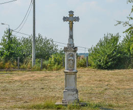 Krzyż cmentarny,  ul. Josepha von Eichendorffa. Łubowice, gmina Rudnik, powiat raciborski.