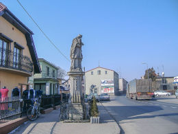 Barokowa figura św. Jana Nepomucena z XVIII w. Odolanów, powiat ostrowski.