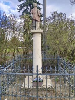 Przydrożna kapliczka kolumnowa z figurą Św. Wawrzyńca. Sobota, gmina Rokietnica. Powiat poznański, woj. wielkopolskie.
