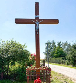 krzyż drewniany Binkowo, gmina Śrem, powiat Śremski, woj. wielkopolskie.