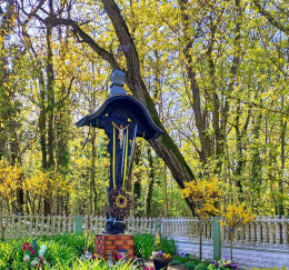 Krzyż drewniany, 1752 r. Góra, gmina Śrem. Powiat Śremski, woj. wielkopolskie.