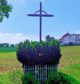 Przydrożny krzyż drewniany. Gozdowo, gmina Września, powiat wrzesiński, woj. wielkopolskie.