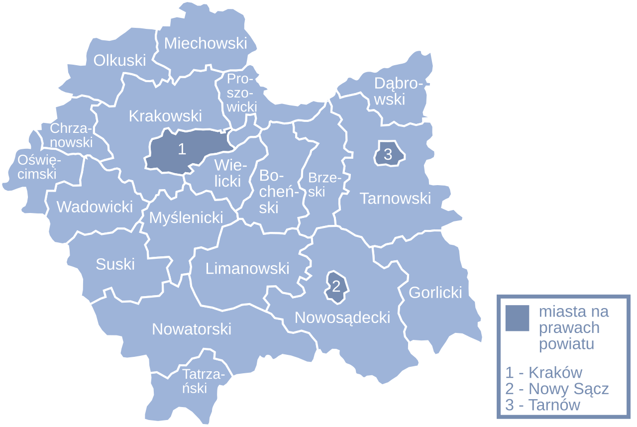 województwo łódzkie mapa powiatów